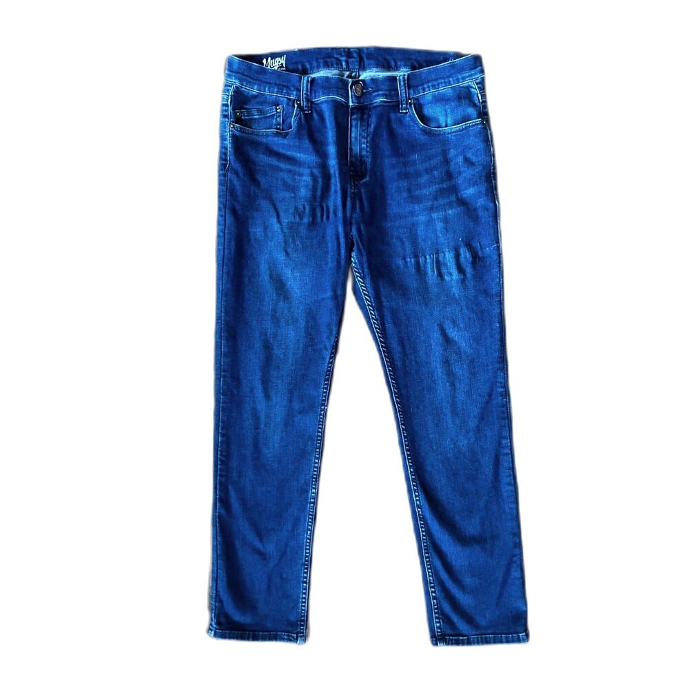 Mugsy Studio Blue Cotton Flex Denim Stretch Pants Jeans Mens Size 33 - Picture 2 of 12